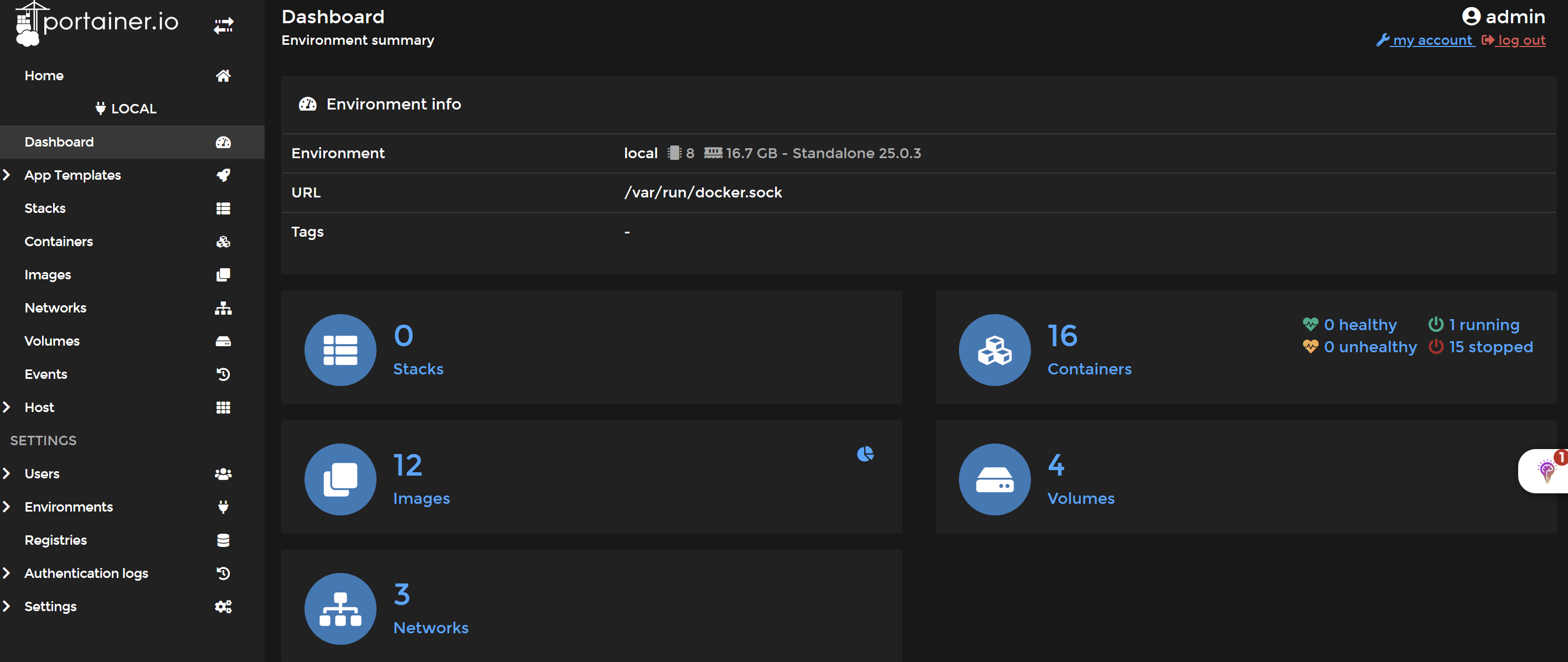 docker system df